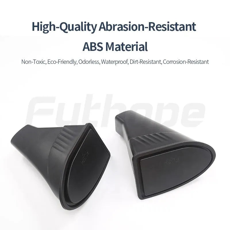 Black waterproof car door trash cans for Tesla Model Y front seats, ABS plastic twin pack