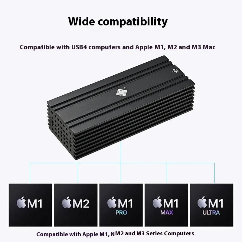 Black Leyu USB4 to RJ45 10 Gigabit Ethernet network adapter with 20cm cable.
