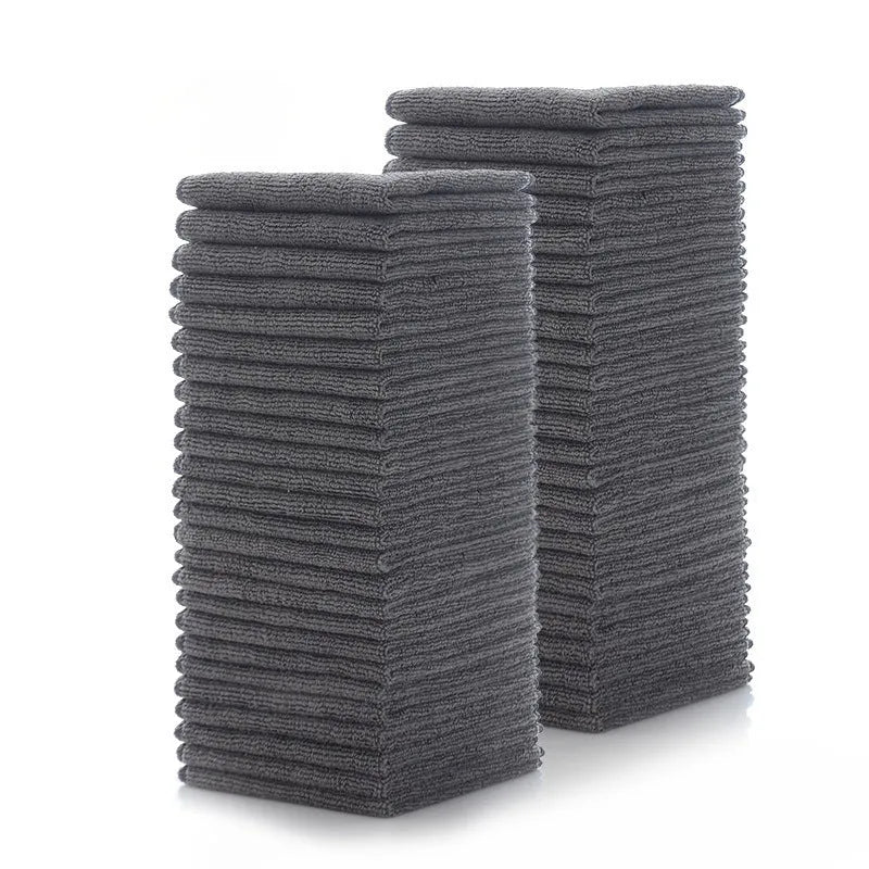 Grey 25x25cm oilproof microfiber kitchen cleaning cloth for pot and bowl decontamination