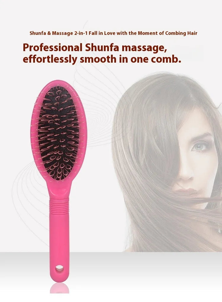 Black ring tooth hair extension comb made from ABS plastic measuring 22cm by 6cm