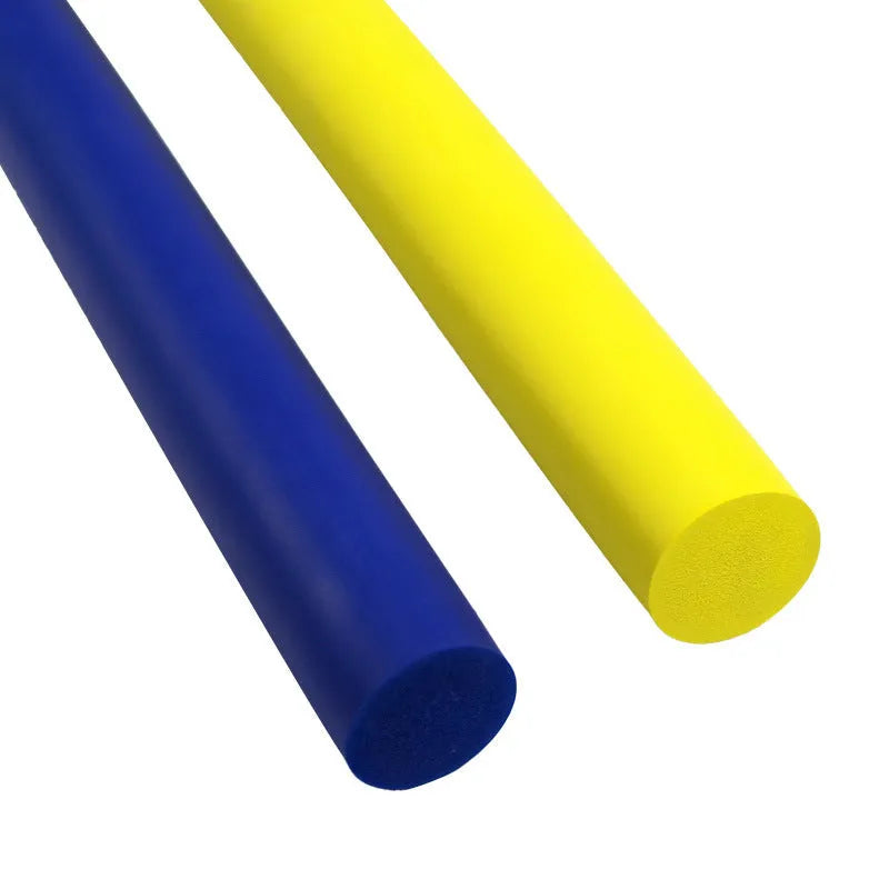 High density foam golf swing practice stick in yellow, blue, or red for training drills