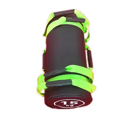 White PVC fitness training sandbag for weight lifting and physical conditioning exercises