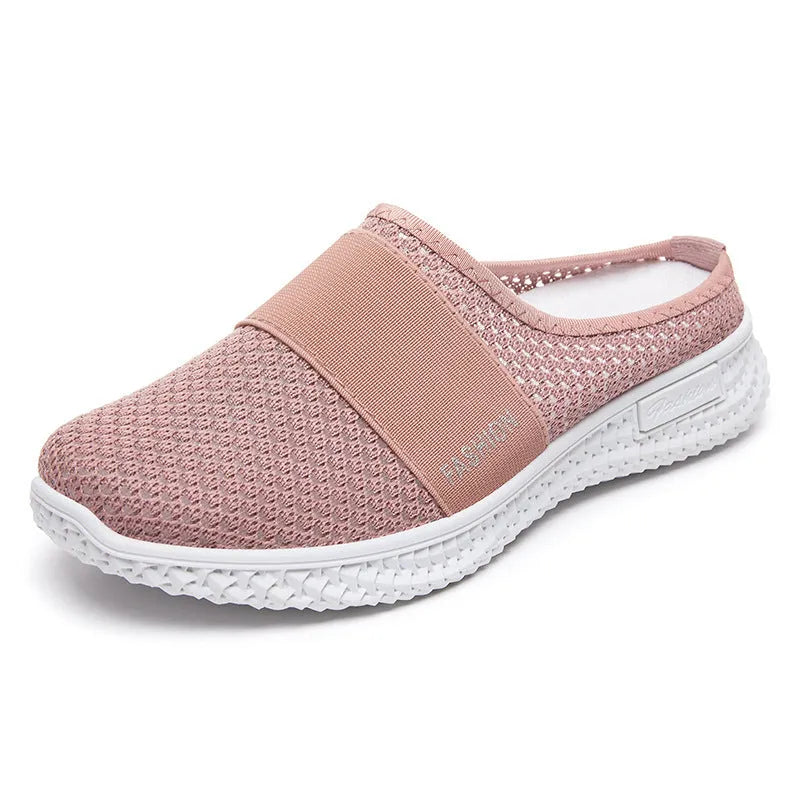 Women's casual mesh shoes with hollow out details and flat heel in various colours
