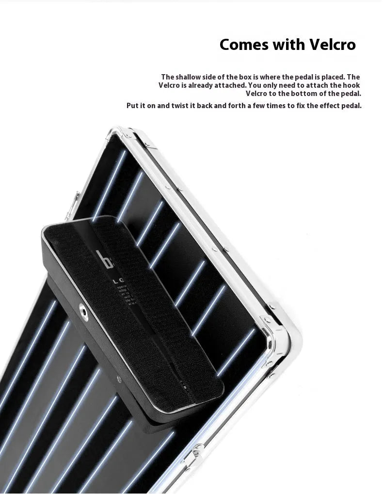 Single piece aviation flight case for guitar effects pedal in T-EC8 style with hard shell protection