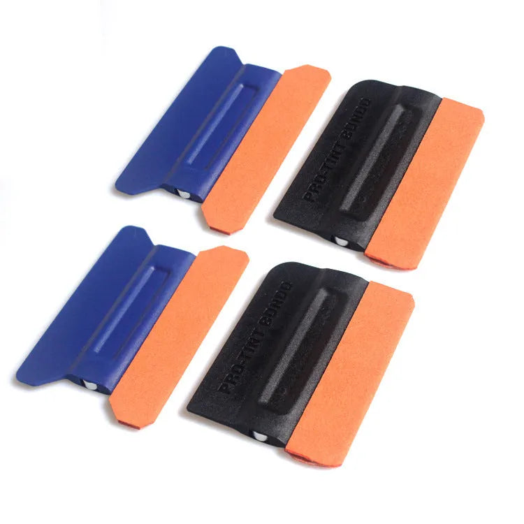 ABS plastic film scraper tool for vehicle wrap and tint removal with four scraping head format options