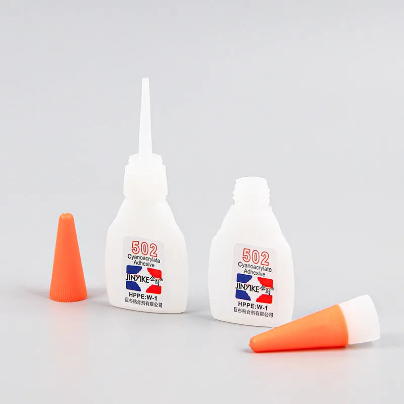 Shoe repair glue tube with adhesive patches for leather trainers and sneakers