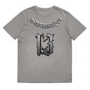 Cotton short sleeve T-shirt in grey colour with round neck and straight cut styling