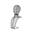 Wrought iron half-length portrait ornament rack in black or gold for jewellery, hats and headdresses