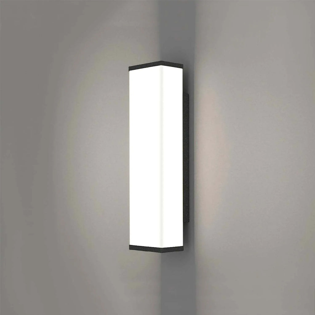 Stainless steel and PC outdoor wall light with IP65 waterproof rating, 60cm height.