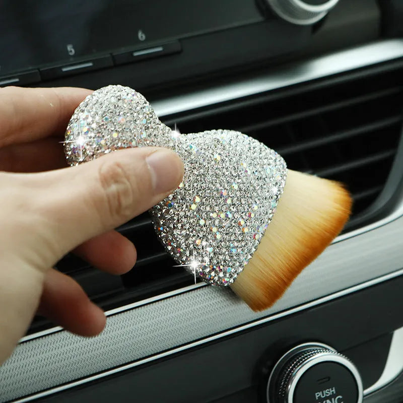 10cm car interior cleaning brush with PVC bristles for dust removal