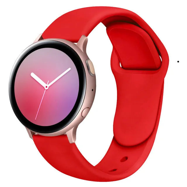 Samsung Galaxy Watch Active 2 sports strap with reverse buckle clasp in lilac silicone