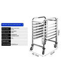 Stainless steel six-layer baking cooling rack with lock mechanism