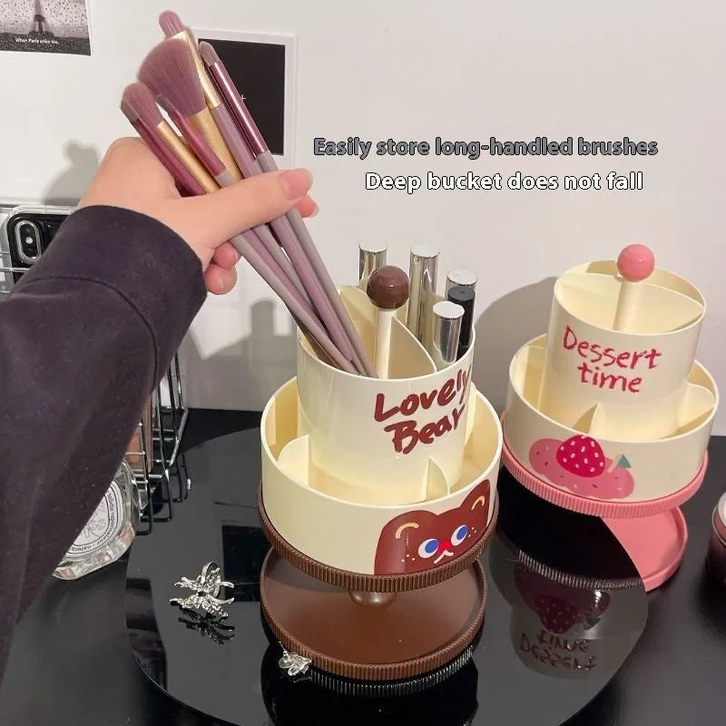 Rotating cosmetic brush storage barrel in Japanese style design with 18 litre capacity