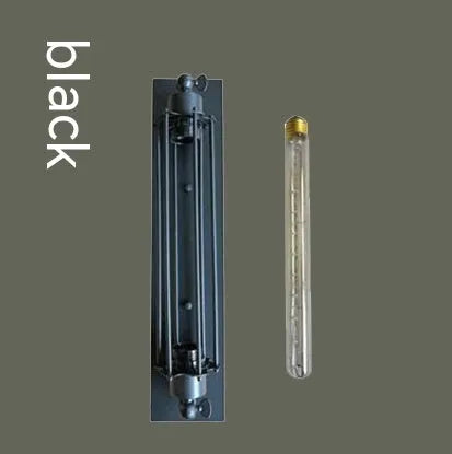 Industrial retro wall lamp in iron with a flute design, shown in one of four colour finishes.