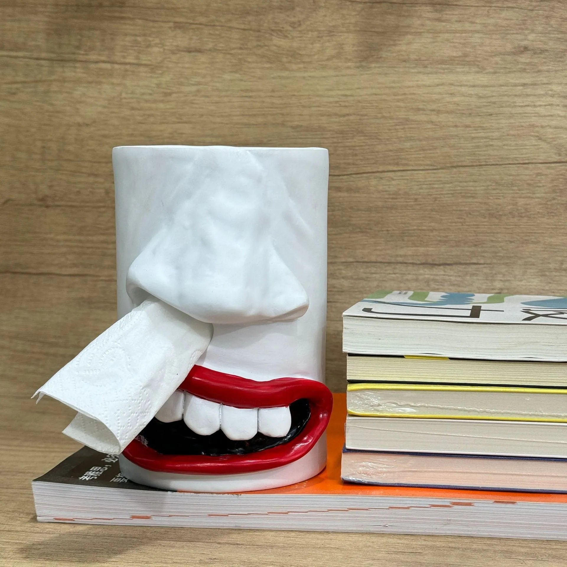 Resin tissue box cover ornament in American style with funny tissue holder design