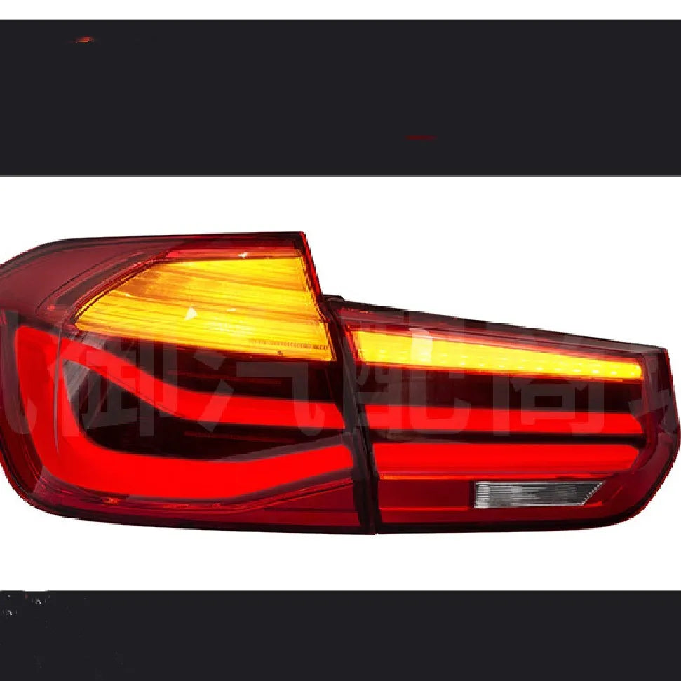BMW 3 Series tail light assembly with LED running lights in red or smoked black options
