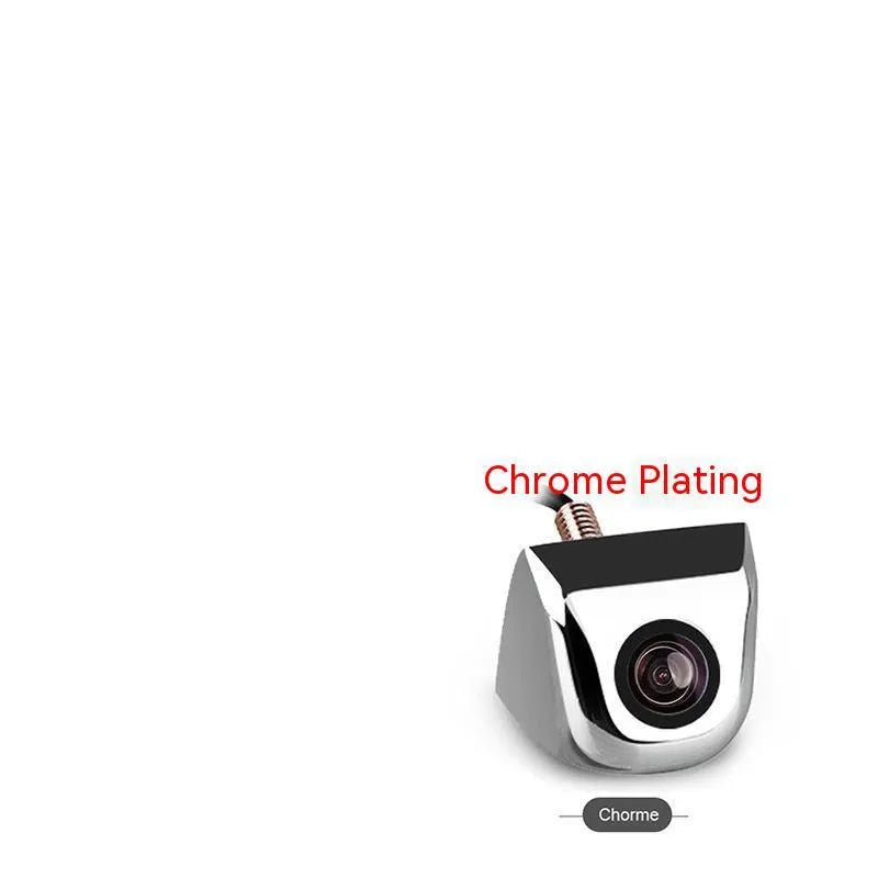 HD waterproof car rearview camera with metal shell in black finish showing screw mounting points