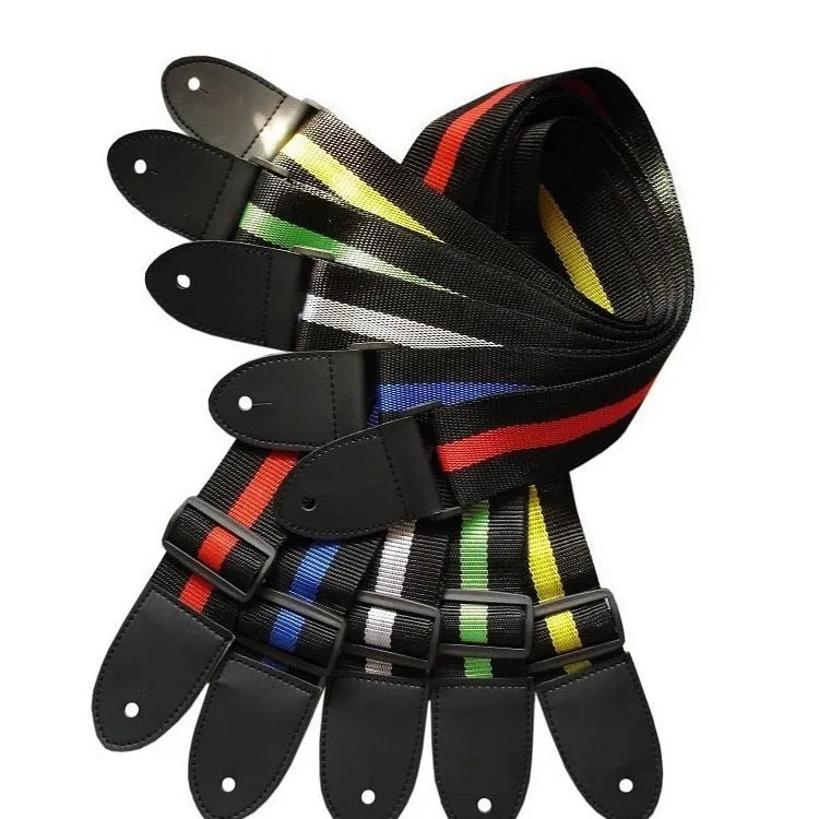 Woven stripe crossbody strap for musical instruments in multiple colour options