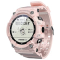 ATTACK 3 IP67 waterproof smart watch with round screen shown in black, white, and pink colour options