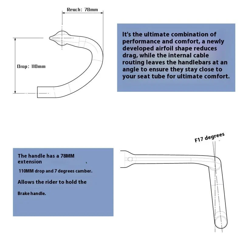Red carbon fibre road bicycle handlebar with double line graphics, shown from above.