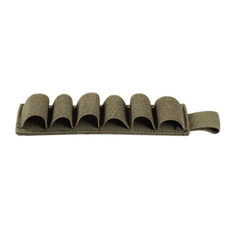 6-hole tactical storage sticker made from 1000D nylon fabric showing mounting holes and measuring 5cm by 16.5cm
