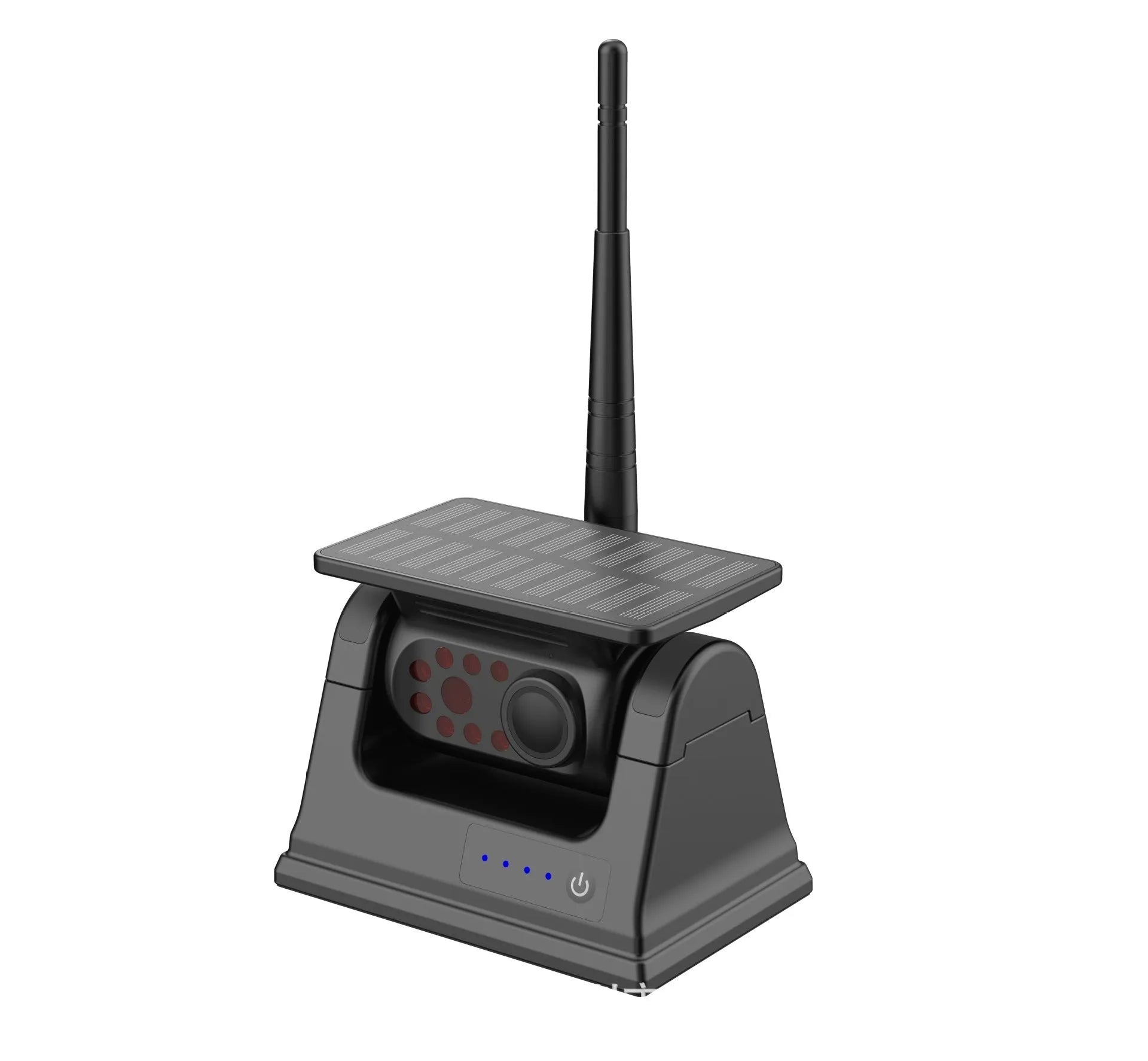 Solar wireless charging reversing camera with aluminium alloy shell and magnet suction mounting