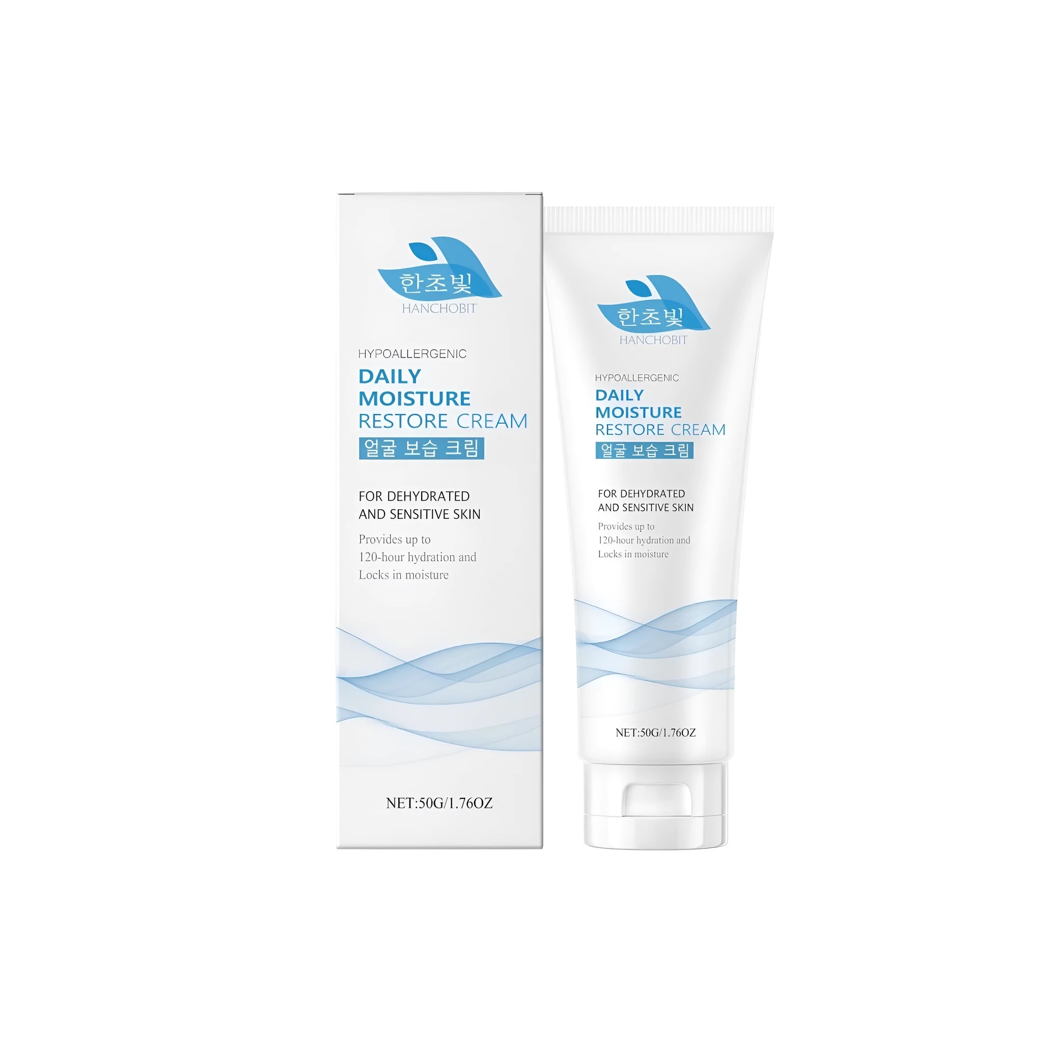 50g jar of facial moisturising cream containing hyaluronic acid and ceramide NP