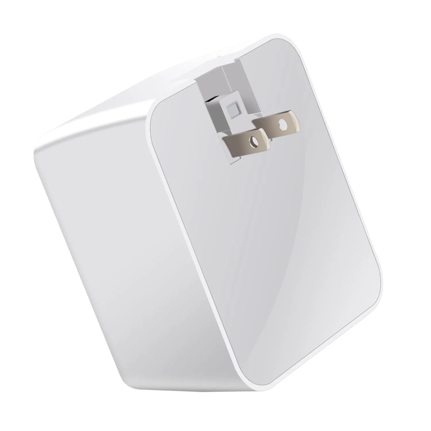 White 4-port fast travel charger with smart display, QC3.0 and PD3.0 ports, and UK plug.