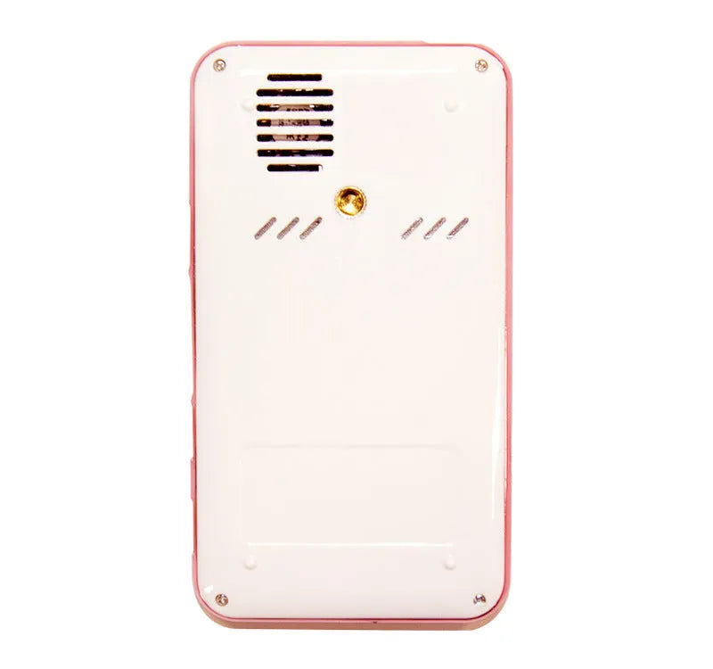 White and rose gold M6S miniature portable DLP projector with smartphone