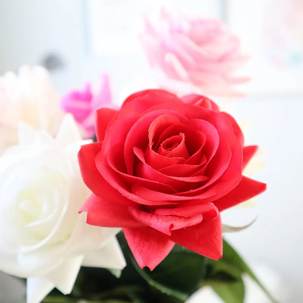 Silk artificial flower bouquet in multiple colours for wedding decoration and photography props