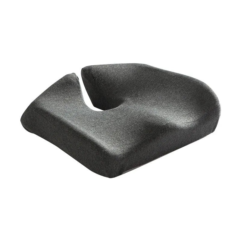 Memory foam office chair cushion with solid colour polyester cover measuring 36x40x11cm for waist support