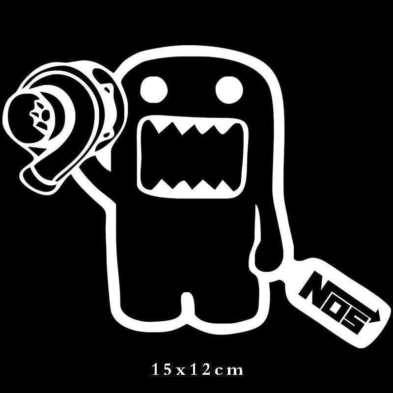 Cartoon design car sticker measuring 15x12cm for vehicle decoration