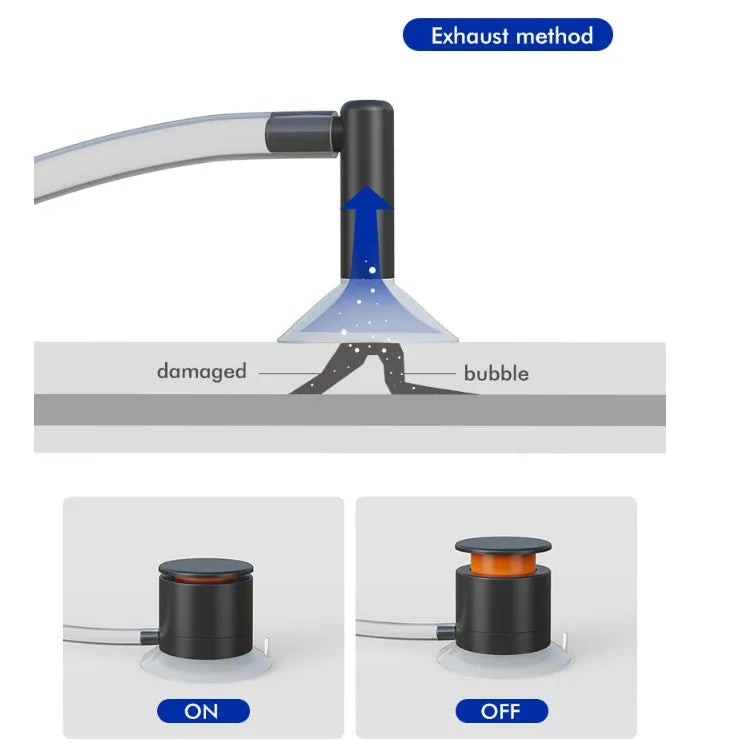 Plastic car windshield crack repair tool for point fixing stone chips