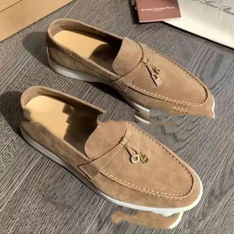 Gommino slip-on loafers with steel toe cap and rubber soles in multiple colour options