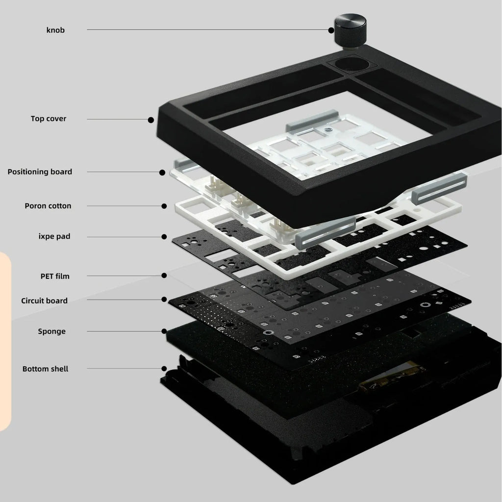 Black and white wireless mechanical numeric keyboard with Bluetooth connectivity