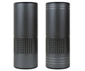 Aluminium alloy car air purifier cup with display, USB cable, and large filter for vehicle air cleaning.