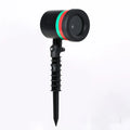 Christmas projection lamp with starry laser effect, IP44 rating, plastic housing, for outdoor courtyard and garden use.