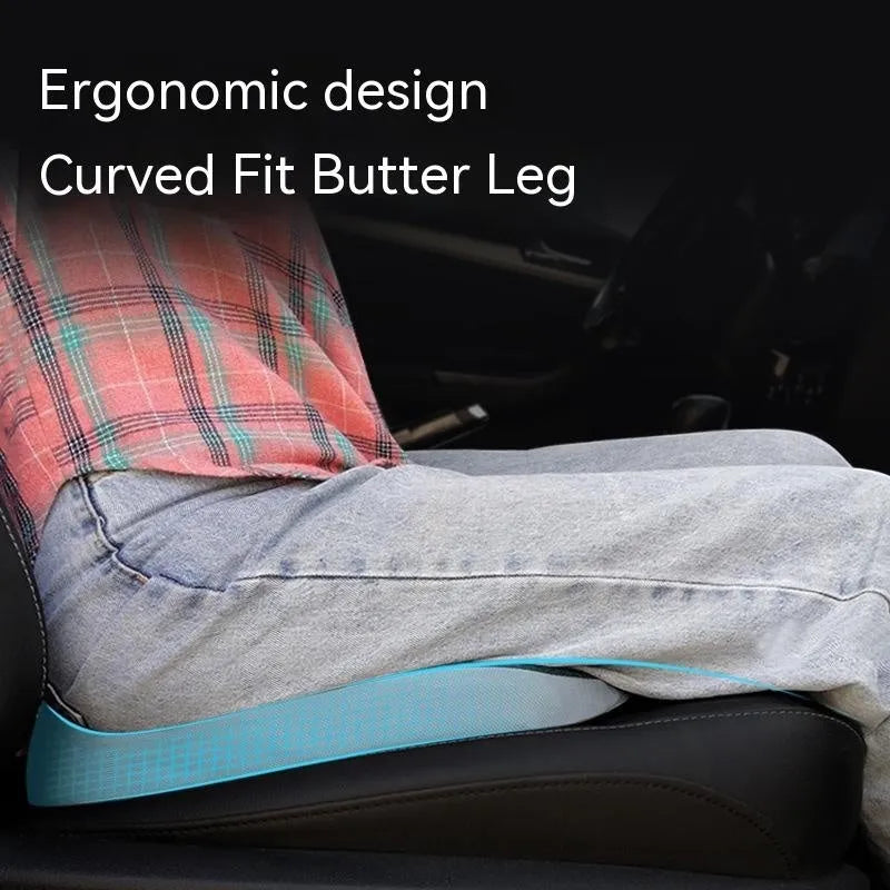 Curved bevel memory foam seat cushion for tailbone pain relief in four colour options