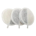 Pet water dispenser filter cartridge with coconut shell activated carbon, available in white or black.