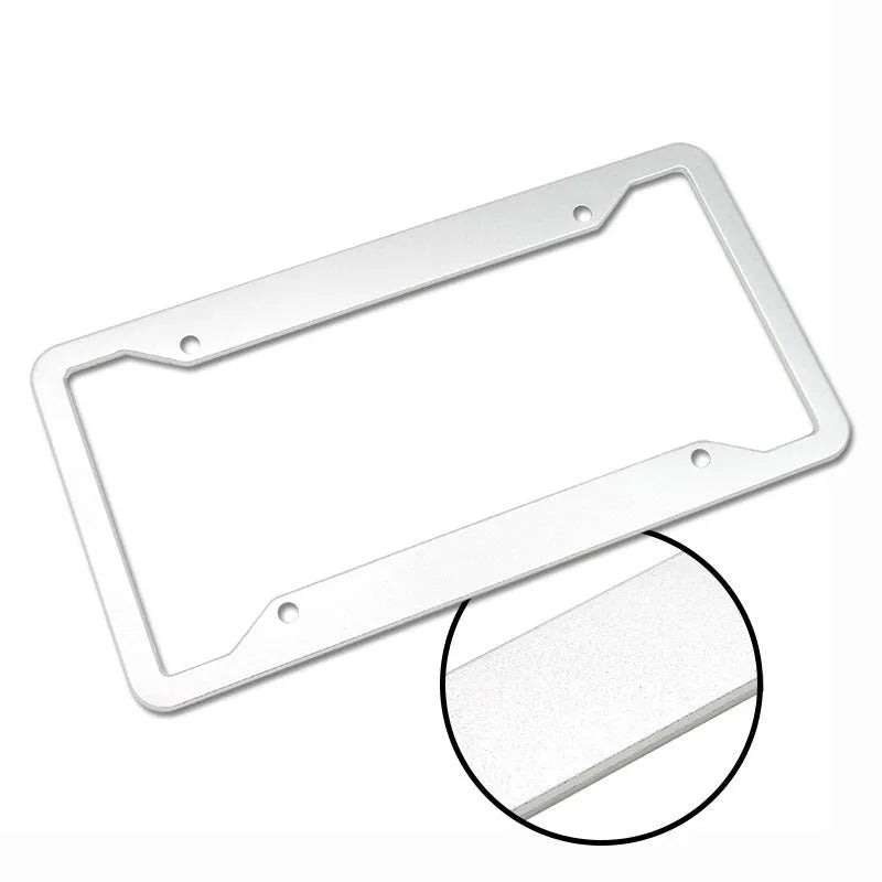 Aluminium alloy stainless steel licence plate frame in four colour finishes