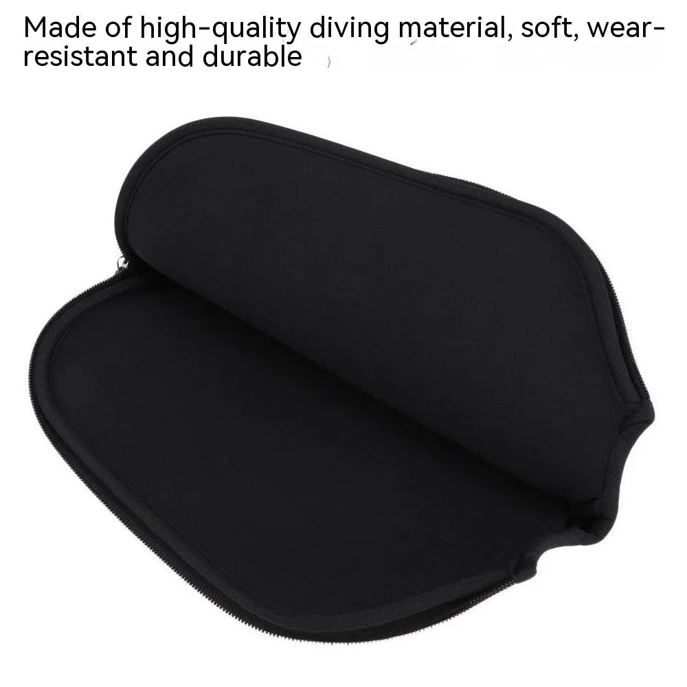 Black neoprene protective sleeve for table tennis rackets