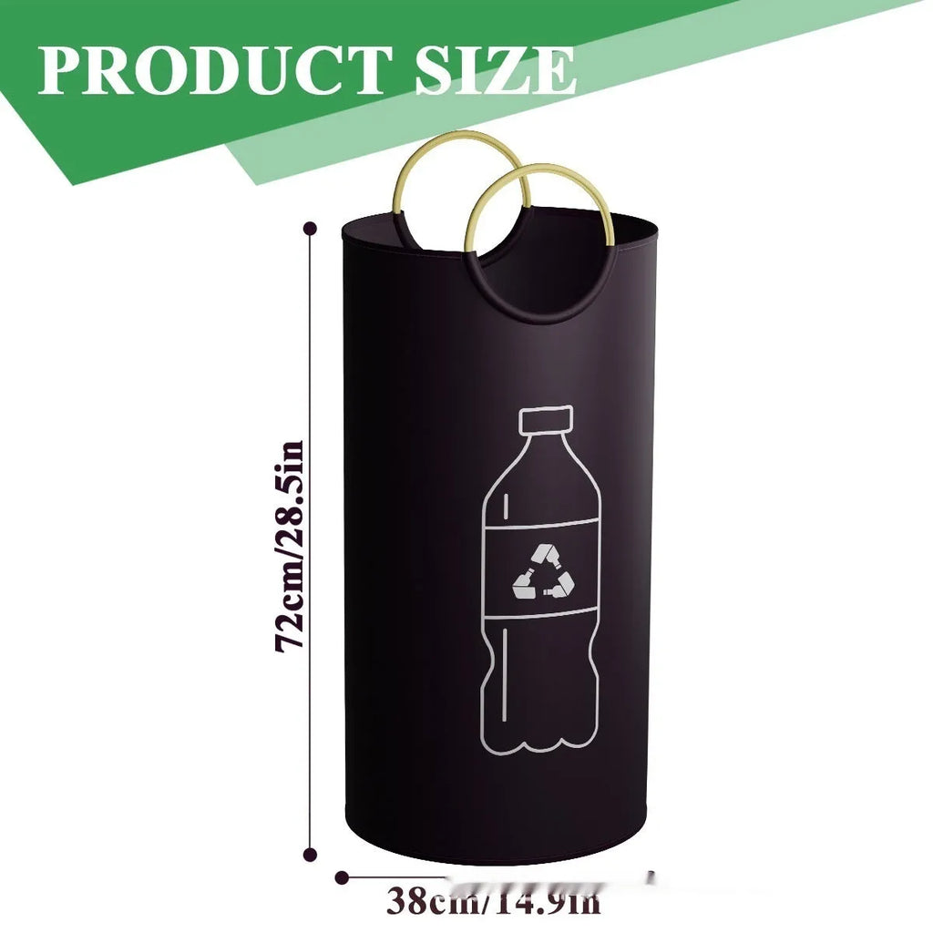 Round portable trash can with 38x72cm dimensions in PP plastic for office and outdoor use