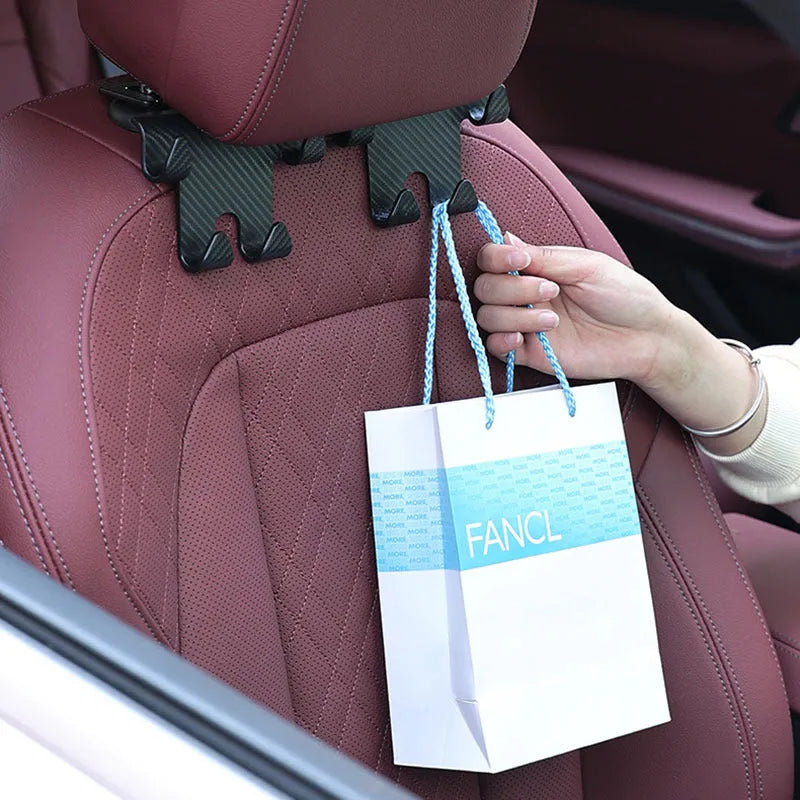 Energy Car black multifunction hook and mobile phone bracket for rear seat storage