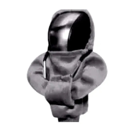 Cloth gear shift knob cover in assorted colours, shown with dimensions of 13 cm by 8 cm.