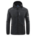 Men's loose fit hooded summer jacket in thin nylon fabric for sun protection