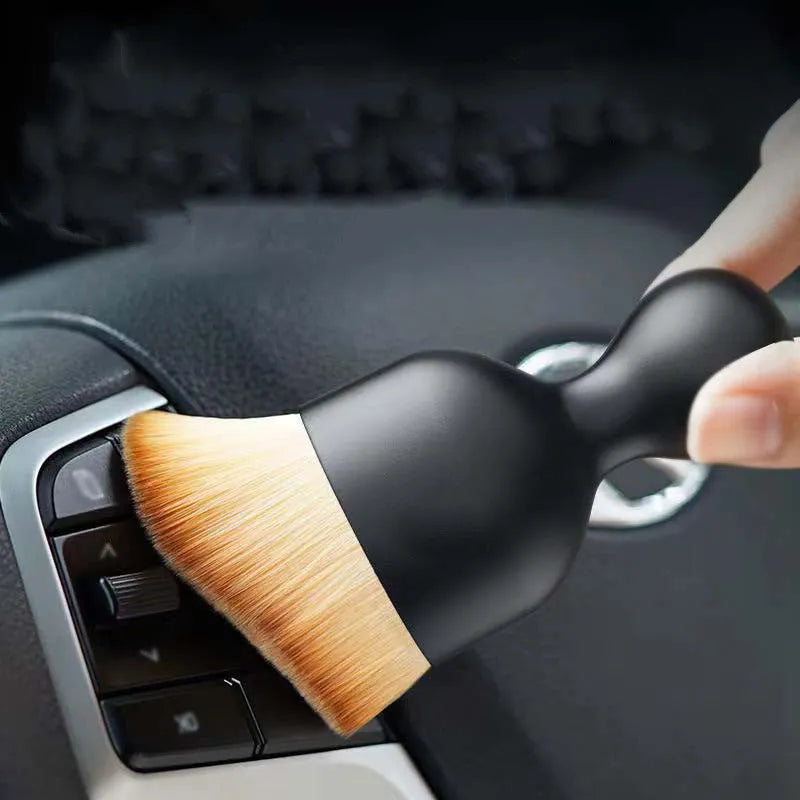 10cm car interior cleaning brush with PVC bristles for dust removal