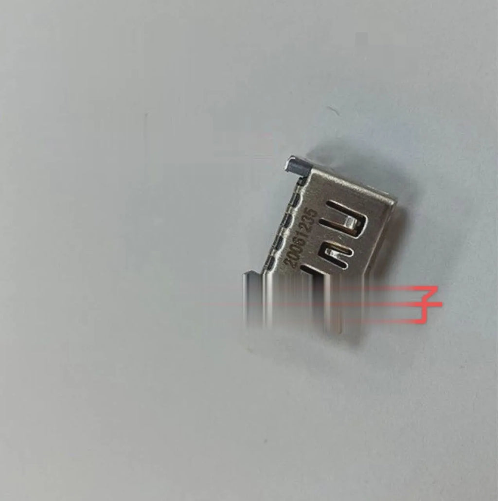 Silver HDMI interface host socket for gaming console connectivity