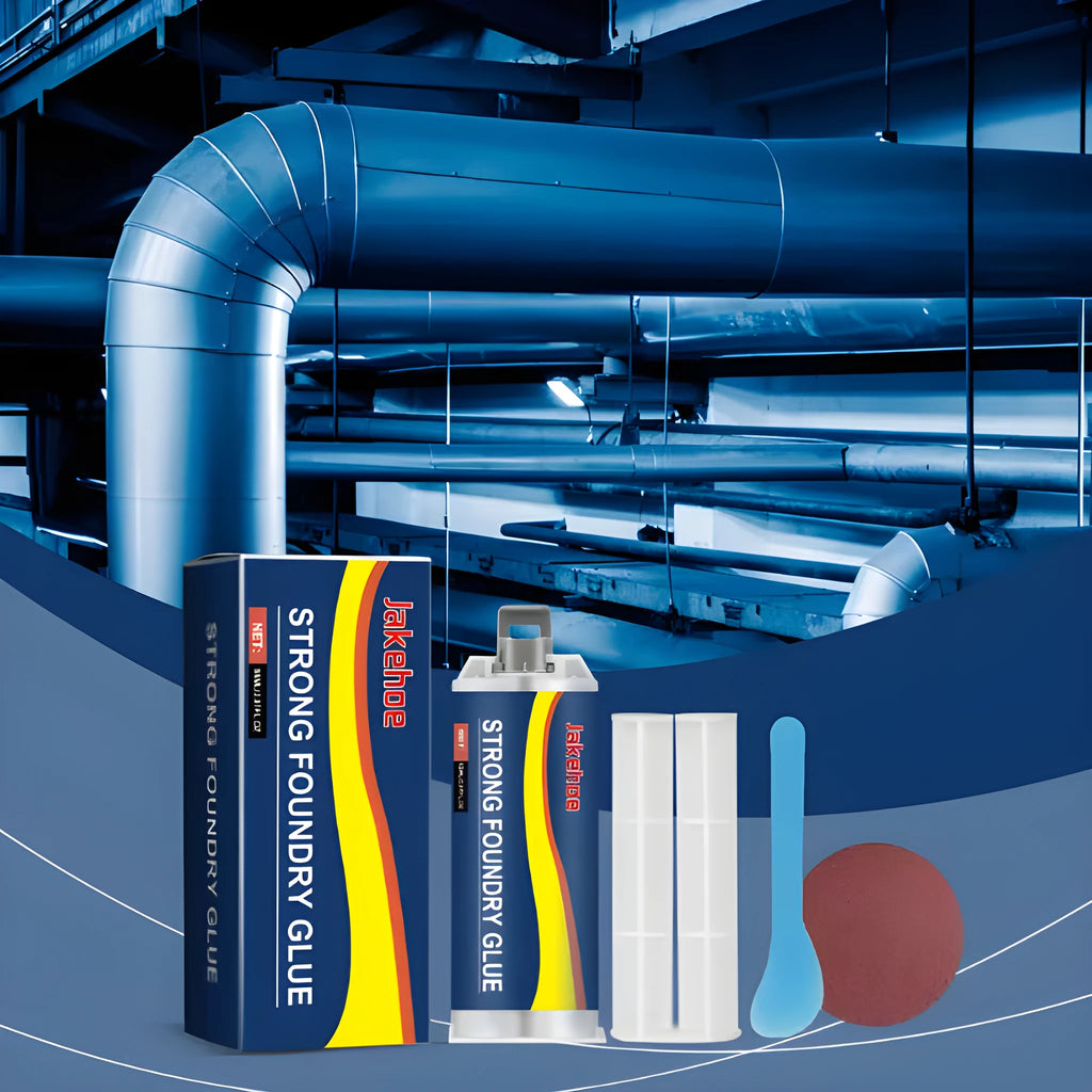 85ml metal repair epoxy adhesive kit with push rod, scraper, and sandpaper for waterproof bonding on metal surfaces