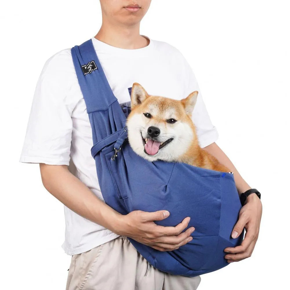 Folding cat messenger backpack in a large capacity breathable design for pet transport.