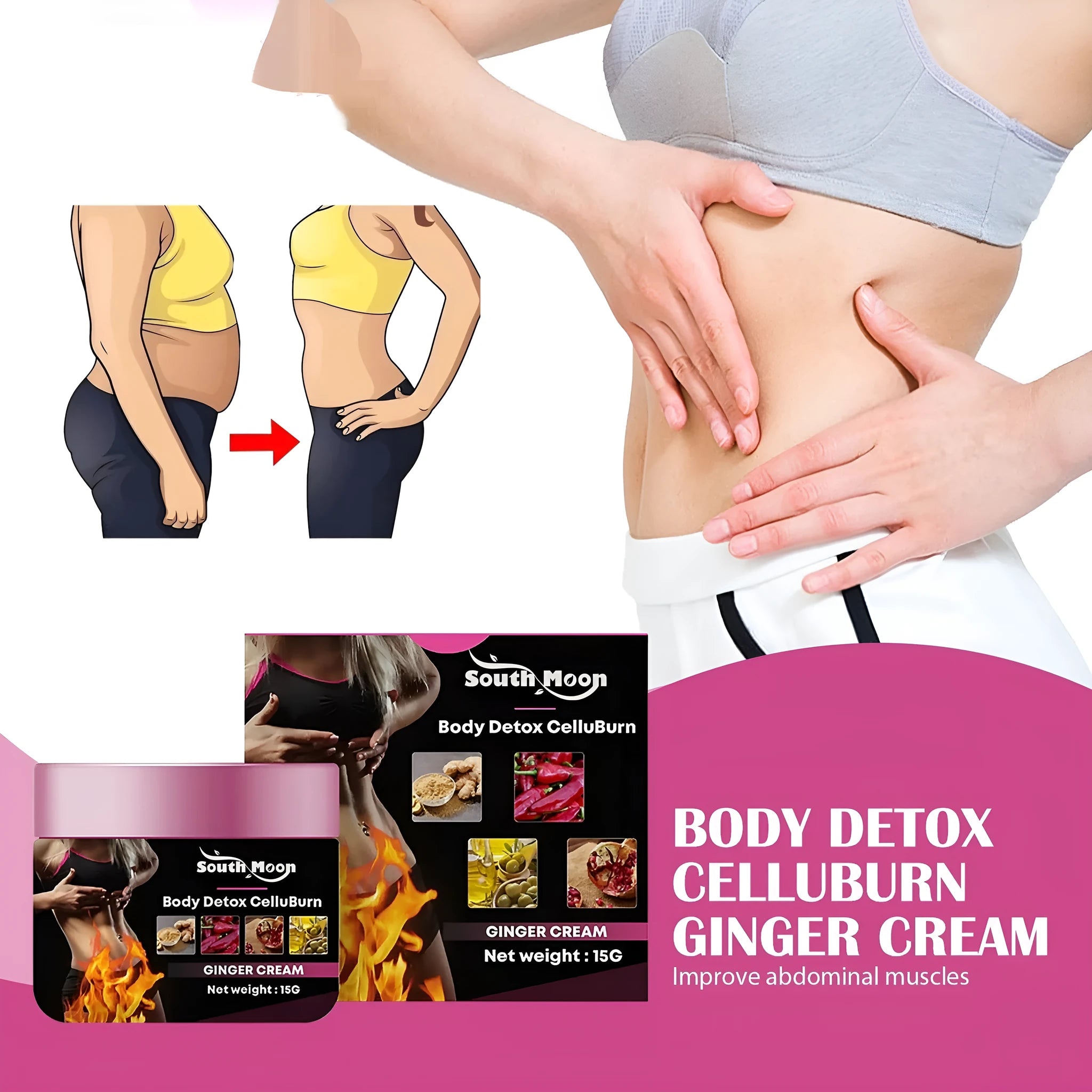 15g tube of olive oil and hyaluronic acid body shaping cream for thighs